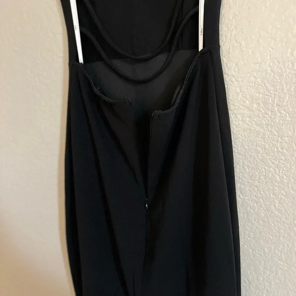 All this Allure Black Strappy Backless Mermaid Maxi Dress